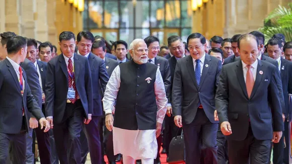 Prime Minister Narendra Modi with other leaders at the 19th East Asia Summit in Vientiane, Laos, Friday, Oct. 11, 2024
