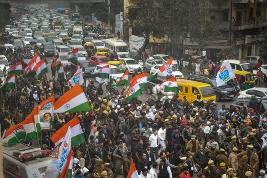 Bharat Jodo Yatra in Delhi Traffic
