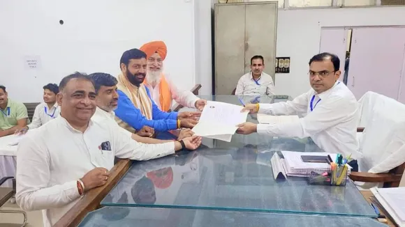 Haryana Chief Minister Nayab Singh Saini files nomination papers for the May 25 Karnal Assembly bypoll