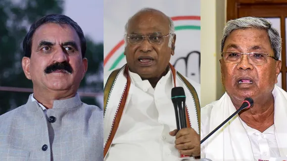 Sukhwinder Singh Sukhu Siddaramaiah Mallikarjun Kharge