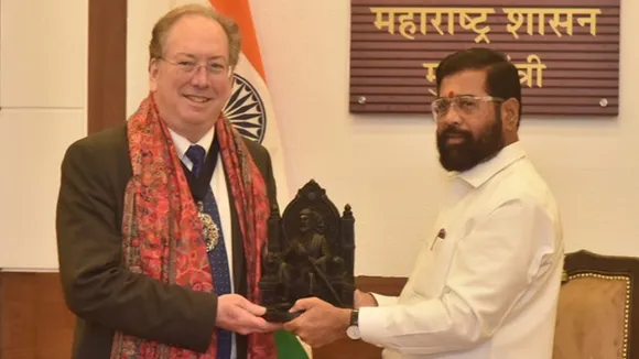 Maharashtra CM Eknath Shinde and London Lord Mayor Michael Mainelli