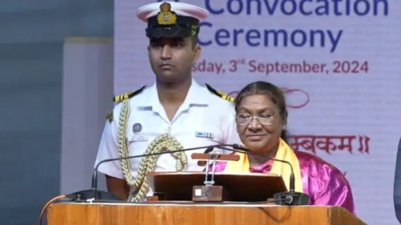 Droupadi Murmu at the 21st convocation ceremony at the Symbiosis International (Deemed University)