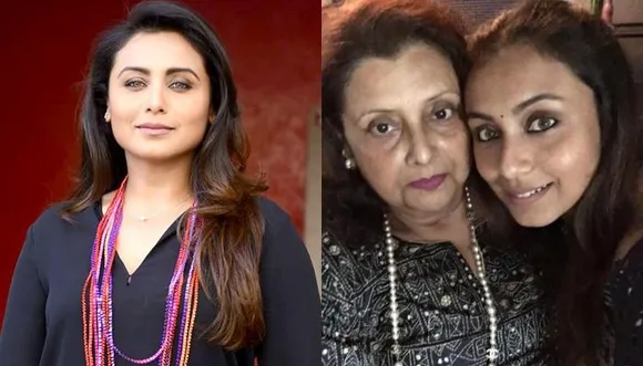 Rani Mukherjee with her mother 