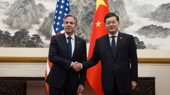 Antony Blinken meets with People’s Republic of China State Councilor and Foreign Minister Qin Gang in Beijing on Sunday