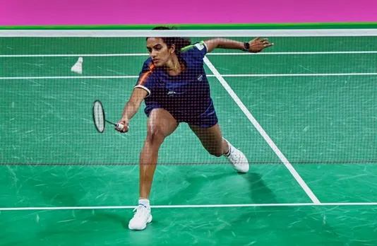 PV Sindhu in action
