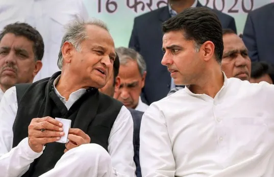 Rajasthan Chief Minster Ashok Gehlot with Sachin Pilot (File photo)
