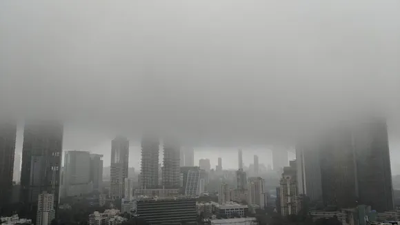 A picture of clouds over the sea shared on Twitter by @swatip