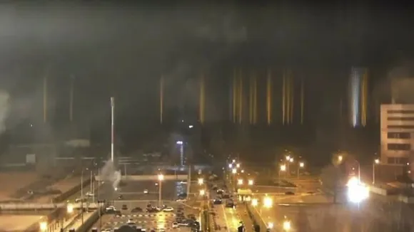 Shelled nuclear power plant in Ukraine