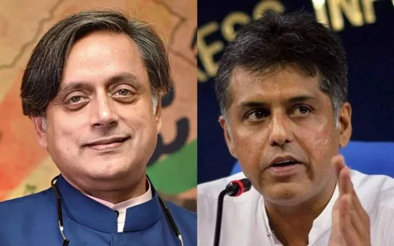 Shashi Tharoor (Left); Manish Tiwari (right)
