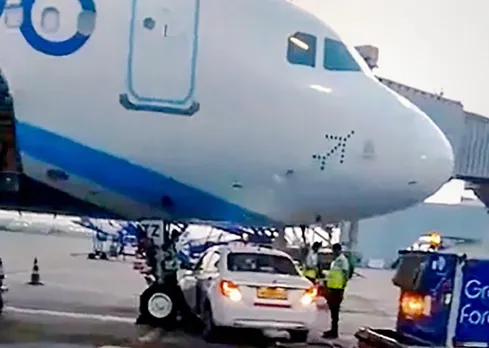 Go First car goes under IndiGo plane, narrowly avoids collision with nose wheel