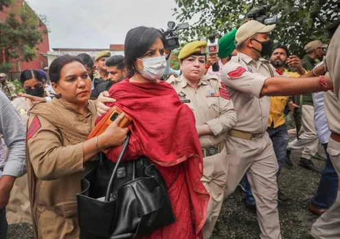 Rubaiya Sayeed, daughter of former J&K chief minister Mufti Mohammed Sayeed, arrives to appear before the court in connection to Rubaiya Sayeed abduction case, in Jammu district
