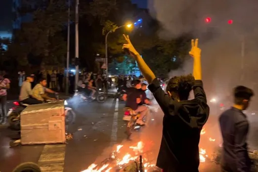 A protest for Mahsa Amini in Tehran