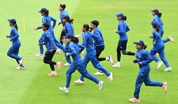 Indian women T20 team during their training session at Edgbaston Cricket Ground, ahead of Commonwealth Games 2022 in Birmingham