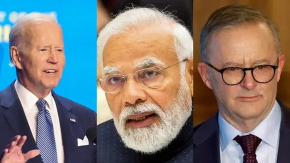 The quad leaders- President of US Joe Biden, Prime Minister of India Narendra Modi and Prime Minister of Australia Anthony Albanese