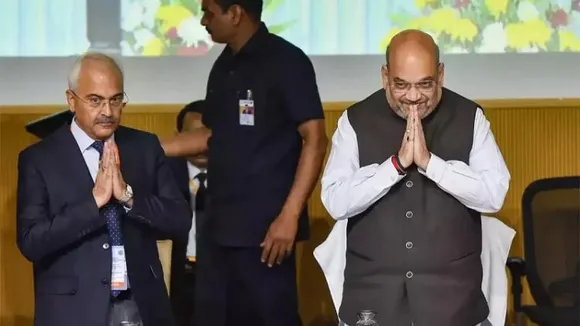 Union Home Secretary Ajay Kumar Bhalla with Home Minister Amit Shah (File photo)