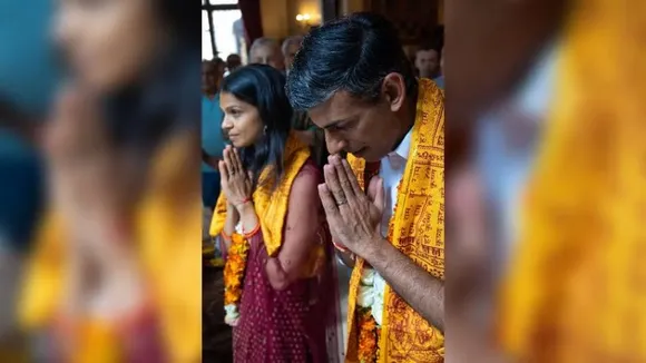 Rishi Sunak temple visit on Janmashtami
