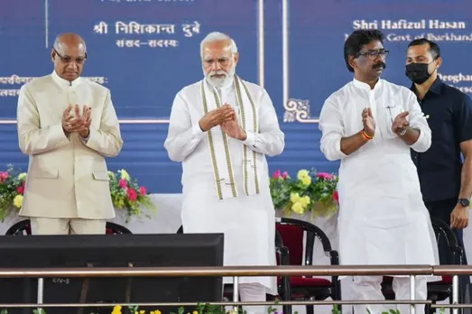  Prime Minister Narendra Modi unveiling projects worth Rs 16,800 cr in Deoghar, Jharkhand
