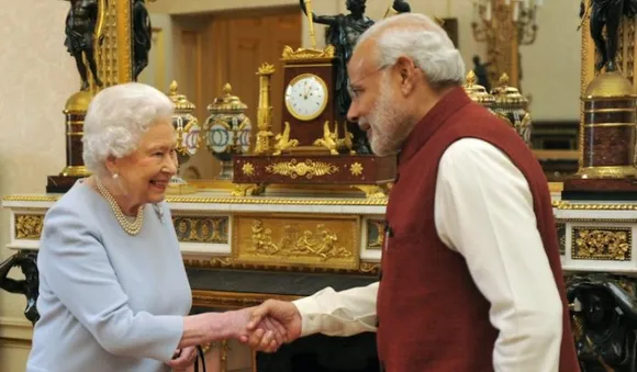 Queen Elizabeth II with PM Modi (File photo)