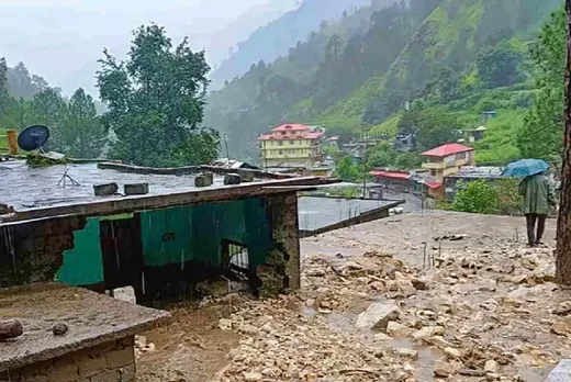 Collapsed mud house