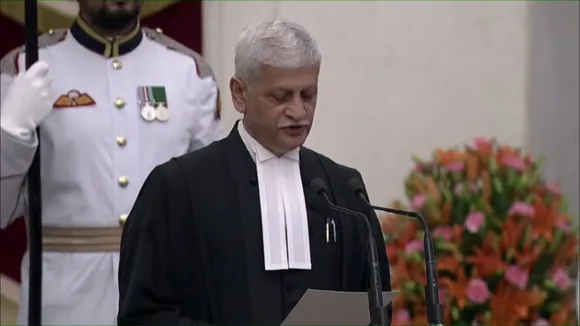 Chief Justice of India U U Lalit taking oath