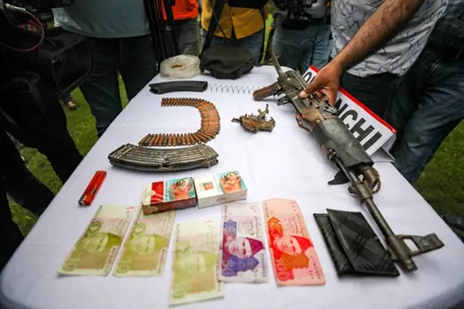 Arms and Pakistani currency recovered