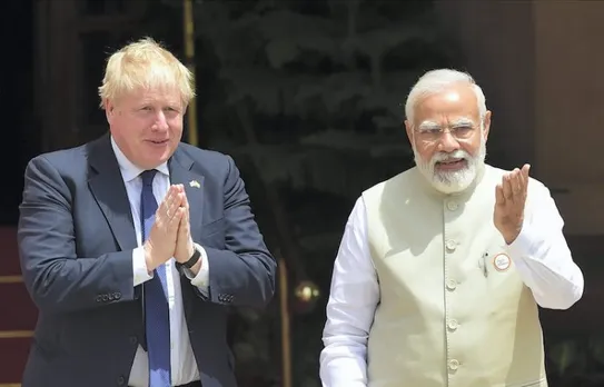 British Prime Minister Boris Johnson with Indian Prime Minister Narendra Modi(File photo)