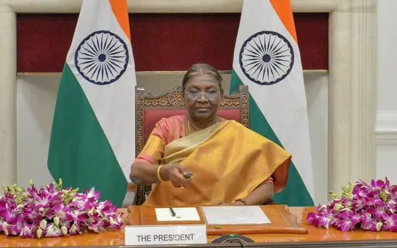 President Draupadi Murmu during the virtual launch of the Pradhan Mantri TB Mukt Bharat Abhiyaan