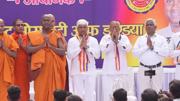Rajendra pal Gautam at 'religious conversion' function in Delhi