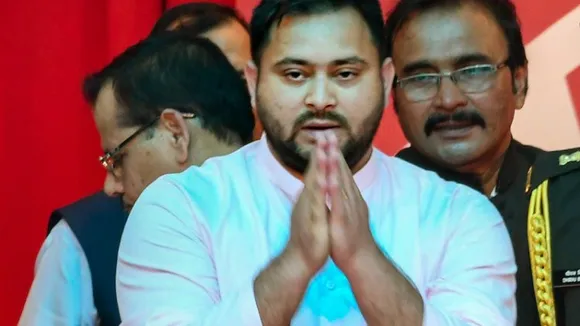 Tejashwi Yadav at swearing in ceremony on Wednesday