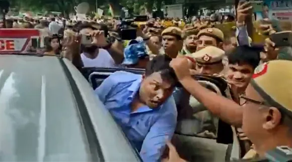 Indian Youth Congress president Srinivas BV 'pulled by hair'