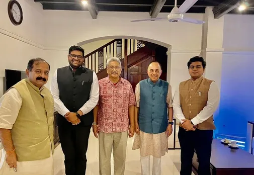 Former Rajya Sabha MP Subramanian Swamy with Former Sri Lankan President Gotabaya Rajapaksa