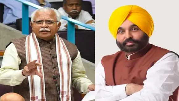 (Left) ML Khattar and Bhagwant Mann (Right)