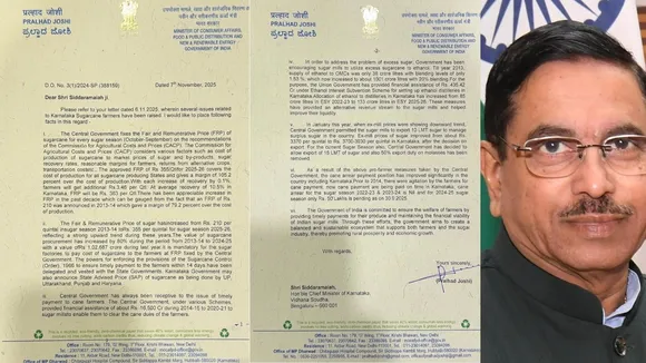 Prahlad joshi letter to cm siddaramaiah