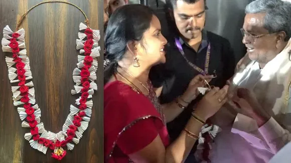 VIDEO: ಸಿದ್ದರಾಮಯ್ಯಗೆ ಫ್ರೀ ಬಸ್​ ಟಿಕೆಟ್​ ಹಾರ ಹಾಕಿದ ವಿದ್ಯಾರ್ಥಿನಿ; ಸಿಎಂ ಫುಲ್​ ಖುಷ್