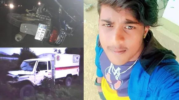 ಅತಿ ವೇಗವಾಗಿ ಕಲ್ಲು ಗಣಿಗಾರಿಕೆಗೆ ಸ್ಫೋಟಕಗಳನ್ನು ಸಾಗಿಸುತ್ತಿದ್ದ ವಾಹನ ಡಿಕ್ಕಿ.. ಬೈಕ್​ ಸವಾರ ಸಾವು