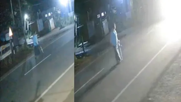 VIDEO: ರಸ್ತೆ ದಾಟುತ್ತಿದ್ದ ವಿಶೇಷ ಚೇತನ ವ್ಯಕ್ತಿ ಮೇಲೆ ಹರಿದ ಲಾರಿ.. ಕ್ಷಣಾರ್ಧದಲ್ಲೇ ಸಾವು