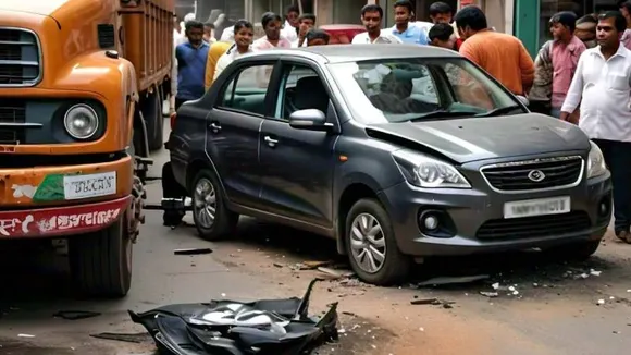 ಲಾರಿಗೆ ಡಿಕ್ಕಿ ಹೊಡೆದ ಕಾರು.. ಐವರು ವಿದ್ಯಾರ್ಥಿಗಳು ಸಾವು, ಇಬ್ಬರು ಗಂಭೀರ