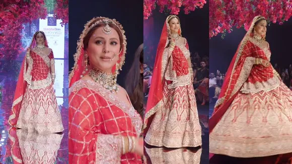 ಸ್ತನ ಕ್ಯಾನ್ಸರ್​ನಿಂದ ಬಳಲುತ್ತಿರೋ ನಟಿಯಿಂದ ರ‍್ಯಾಂಪ್​ ವಾಕ್​.. ಕೆಂಪು ಗೌನ್​ನಲ್ಲಿ ಮುದ್ದಾಗಿ ಕಾಣುತ್ತಿರೋ ಹಿನಾ ಖಾನ್​