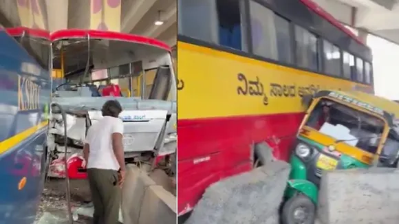 ಬೆಂಗಳೂರಲ್ಲಿ ಮತ್ತೊಂದು ಭೀಕರ ಅಪಘಾತ! ಬಸ್​ ಹಿಂದಿಕ್ಕಲು ಹೋಗಿ ಆಟೋ ಅಪ್ಪಚ್ಚಿ