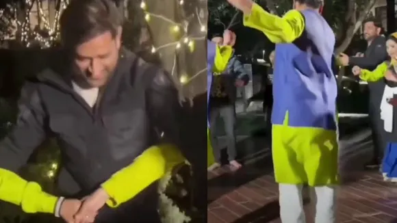 ವಿವಾಹ ಸಮಾರಂಭದಲ್ಲಿ ಕೂಲ್ ಕ್ಯಾಪ್ಟನ್ ಮಸ್ತ್ ಮಸ್ತ್ ಡಾನ್ಸ್: ಧೋನಿ ಹಾಕಿದ ಹೆಜ್ಜೆಗೆ ಫ್ಯಾನ್ಸ್ ಫಿದಾ