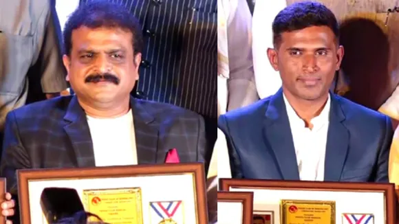 ನ್ಯೂಸ್​ಫಸ್ಟ್​​ ಚೀಫ್​​ ಪ್ರೊಡ್ಯೂಸರ್​​​ ರಮೇಶ್​ ಬಾಬು & ಸ್ಪೋರ್ಟ್ಸ್​​​​​ ಬ್ಯೂರೋ ಹೆಡ್​​ ಗಂಗಾಧರ್​ಗೆ ಪ್ರೆಸ್ ಕ್ಲಬ್ ಪ್ರಶಸ್ತಿ