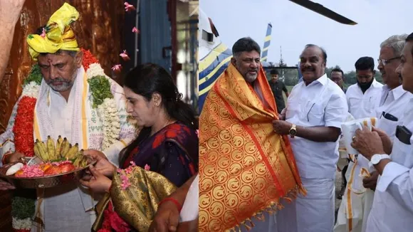 ಶತ್ರು ಸಂಹಾರಕ್ಕೆ ಪ್ರಸಿದ್ಧಿ ಪಡೆದಿರುವ ದೇಗುಲದಲ್ಲಿ ಡಿಕೆಶಿ; ಕುತೂಹಲ ಮೂಡಿಸಿದ ನಡೆ..!