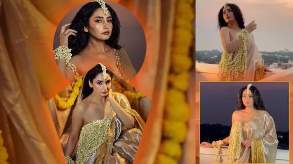 ಇದು ತುಪ್ಪದ ಬೆಡಗಿ ಸ್ಪೆಷಲ್​; ದುಂಡು ಮಲ್ಲಿಗೆ ಹೂವುಗಳ ಹಾರದಲ್ಲಿ ರಾಗಿಣಿ ಮೋಹಕ.. ಮನಮೋಹಕ!