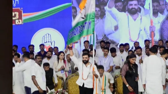 ರಾಜ್ಯ ಯುವ ಕಾಂಗ್ರೆಸ್​ ಅಧ್ಯಕ್ಷರಾಗಿ ಮಂಜುನಾಥ್ ಪದಗ್ರಹಣ.. ಶಿಷ್ಯನಿಗೆ ಅಧಿಕಾರ ನೀಡಿ ಬೀಗಿದ ಡಿಕೆಶಿ