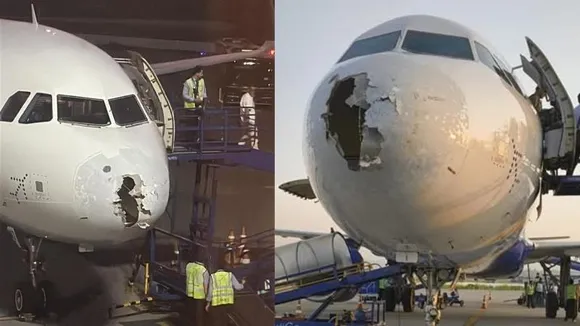 ಇಂಡಿಗೋ ವಿಮಾನಕ್ಕೆ ಆಕಾಶದಲ್ಲೇ ಟಾರ್ಚರ್​ ಕೊಟ್ಟ ಆಲಿಕಲ್ಲು ಮಳೆ.. 200 ಜನ ಬದುಕಿದ್ದೇ ದೊಡ್ಡದು -Video