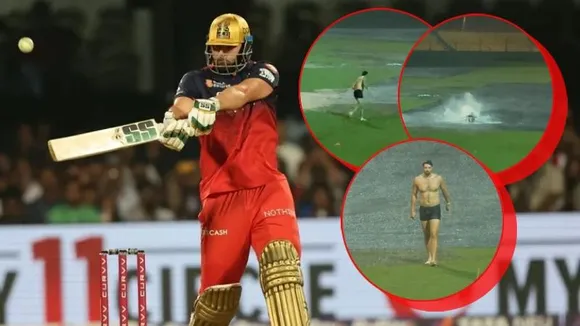 ಎಂ.ಚಿನ್ನಸ್ವಾಮಿ ಸ್ಟೇಡಿಯಂನಲ್ಲಿ ಈಜಾಡಿದ RCB ಪ್ಲೇಯರ್​.. ಎಲ್ರೂ ಫುಲ್ ಶಾಕ್!