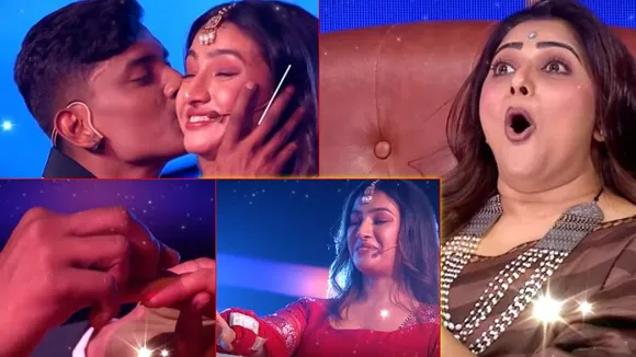 ವೇದಿಕೆ ಮೇಲೆ ಉಂಗುರ ತೊಡಿಸಿ, ರಮೋಲ ಕೆನ್ನೆಗೆ ಮುತ್ತಿಟ್ಟ ರಕ್ಷಕ್.. ಪ್ರೇಮ ನಿವೇದನೆಗೆ ‘ಡಿಂಪಲ್ ಕ್ವೀನ್​’ ಶಾಕ್!