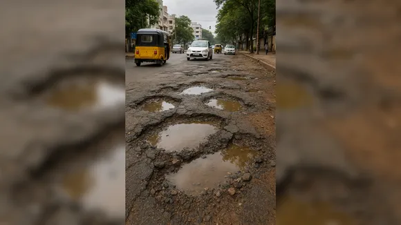Potholed roads in bengaluru