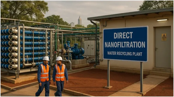 Nano filtration water recycling plant