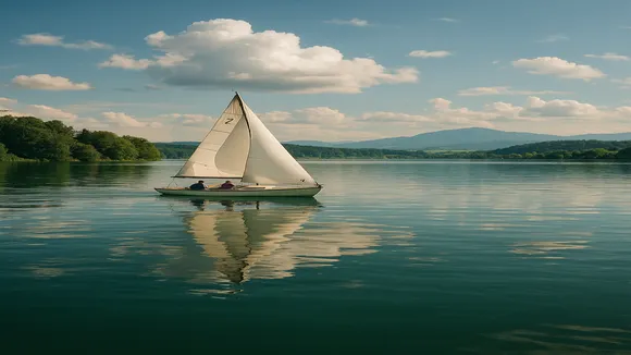 Sailing at a lake
